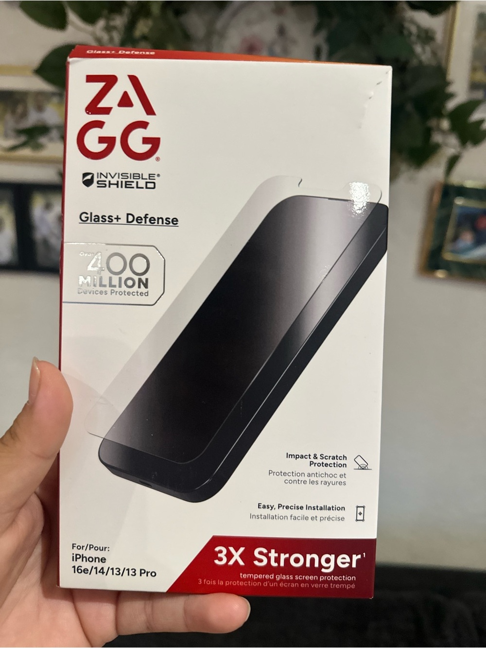 ZAGG Glass+ Defense Tempered Glass Screen Protector